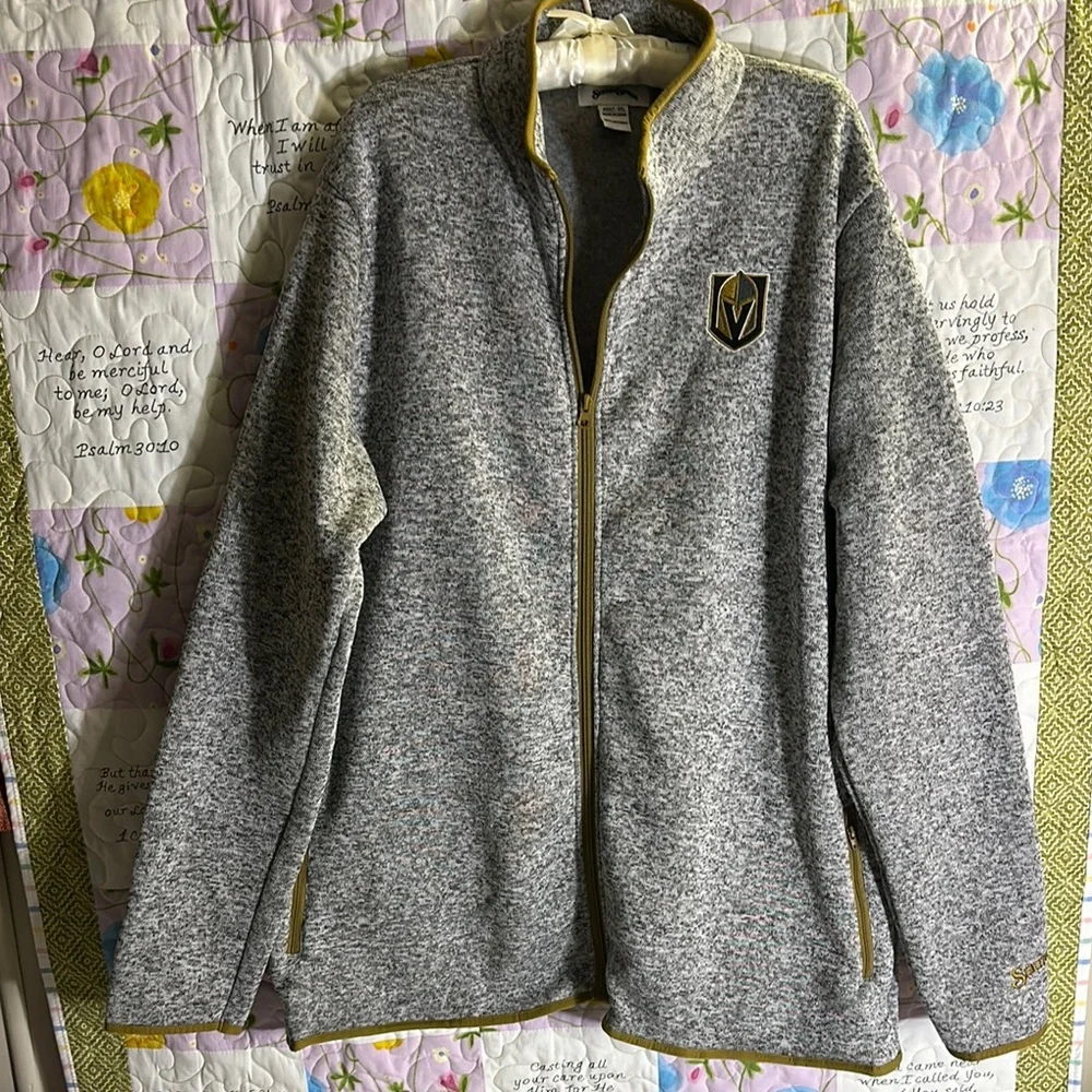 Vegas Golden Knights Gray zip up sweatshirt Jacket  Sz 3XL unisex NWOT